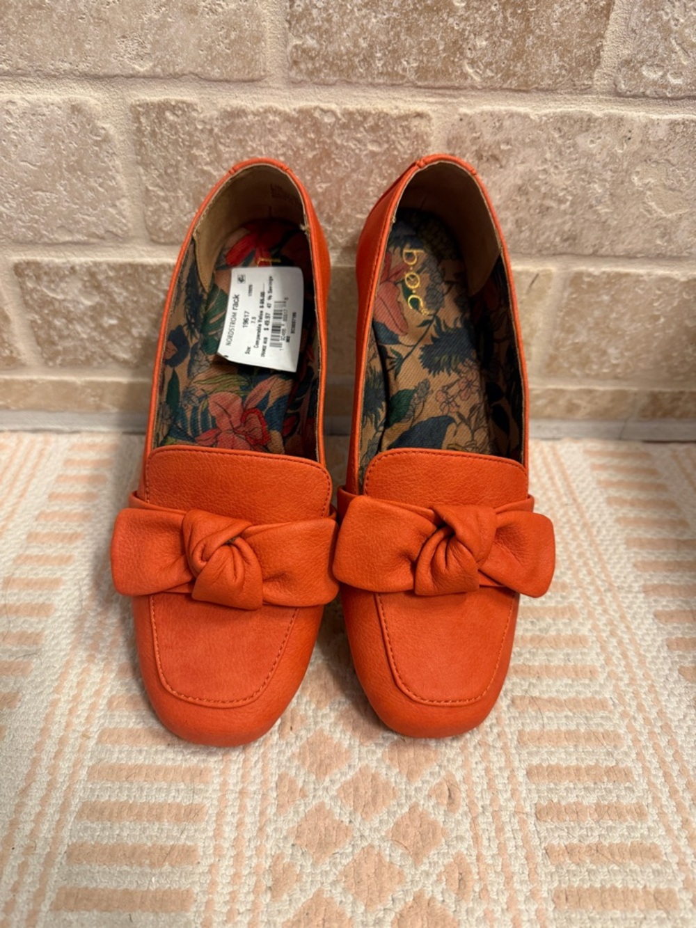 B.O.C. Orange Knot-Accent Loafers